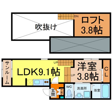 コンパートハウス大曽根の物件間取画像